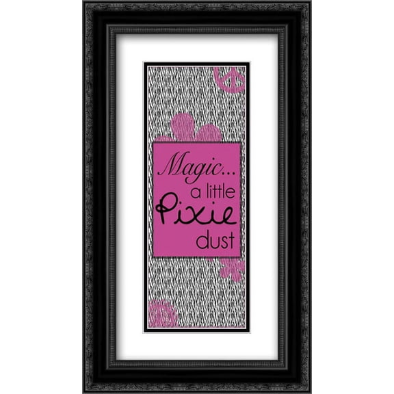Pixie Dust 2x Matted 14x24 Black Ornate Framed Art Print by Gibbons, Lauren