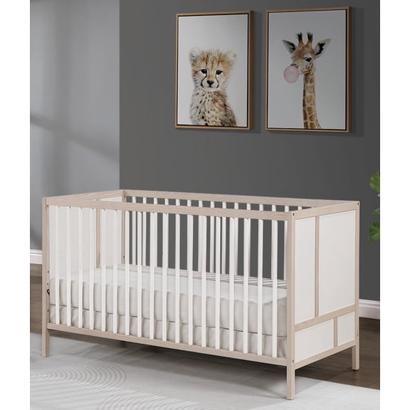 Suite Bebe Pixie  3-in-1 Crib in Washed Natural/White