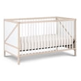 thumbnail image 1 of Suite Bebe Pixie Zen 3-in-1 Convertible Baby Wooden Crib With Round Spindles, in Washed Natural/White, 1 of 5