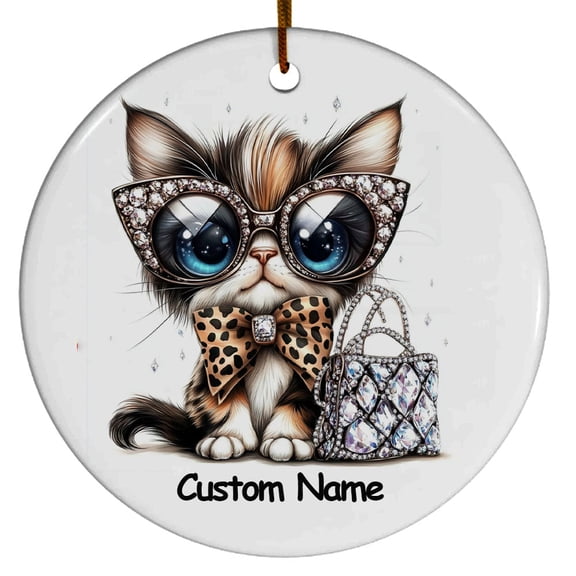 Pixie-bob Cat Ornament, Christmas Ornament 2025, Personalized Ornament with Name, Gifts for Cat Mom, Cat Dad, Gift for Cat Lovers, Cat Ornament 2025
