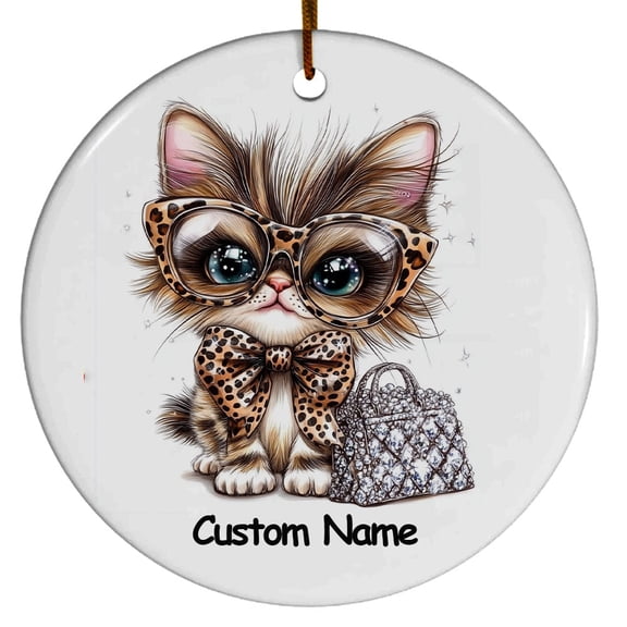 Pixie-bob Cat Ornament, Christmas Ornament 2025, Personalized Ornament with Name, Gifts for Cat Mom, Cat Dad, Gift for Cat Lovers, Cat Ornament 2025