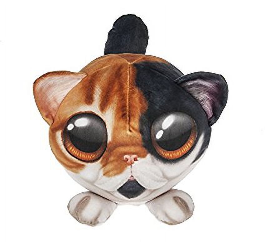 Piximals Calico Cat Plush Pillow, 11 inches