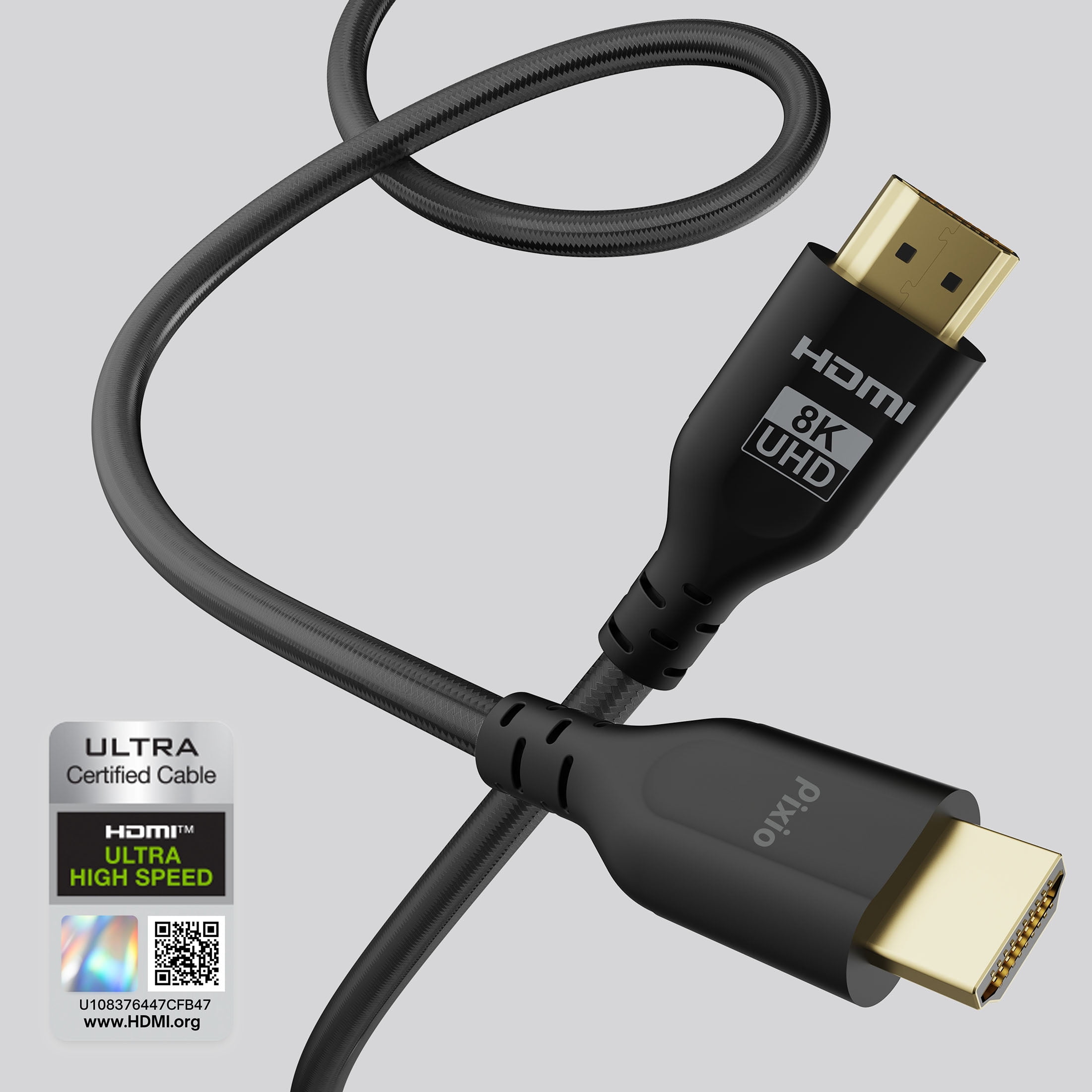 looyotul 8k Cavo Hdmi 1m Ultra Alta Velocità HDMI 2.1 Cavo 8K@60HZ 4K@120HZ 48Gbps cavo HDMI per HDTV,PS4,PS5,Monitor Laptop,HDCP 2.2&2.3 Supporto HDR, eARC,Ethernet,Dolby.(Argento