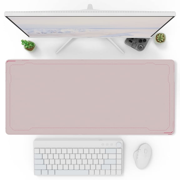 Pixio Mouse Pads - 36 x 16 inch XXL Pink Border Multifunctional Large Desk Mats for Gaming, Office, Desktop Anti-slip Waterproof Washable Computer Mouse Mat