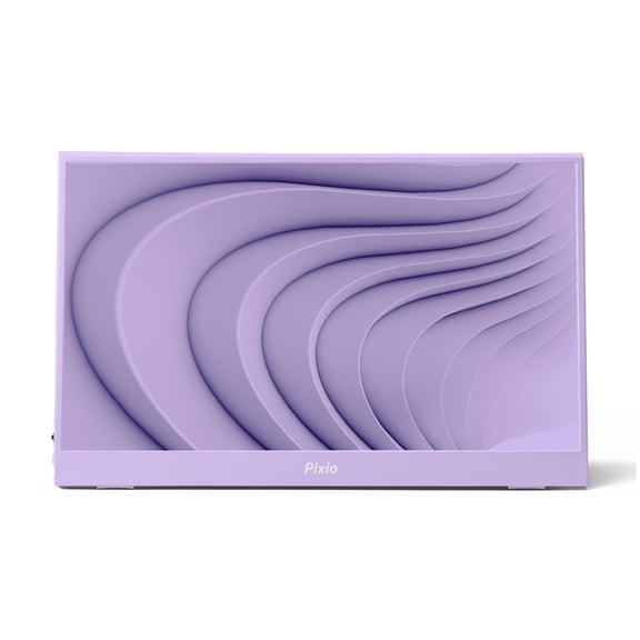 Pixio PX160 Wave Purple Portable Monitor 15.6 inch 60Hz FHD 1080p IPS Panel HDR Screen Cover Stand USB-C HDMI Laptop Screen Extender Portable Monitor for Laptop, PC, Console, Phone