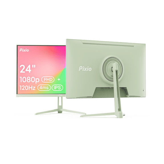 Pixio PX246 Wave Mint Green 24 inch 120Hz Refresh Rate FHD 1080p Resolution IPS Panel 4ms GTG Response Time Gaming Monitor with Adaptive Sync