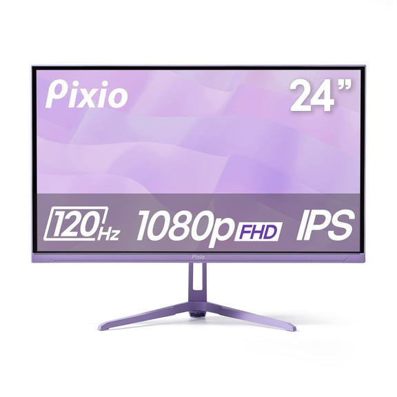 Pixio PX246 Wave Purple 24 inch 120Hz Refresh Rate FHD 1080p Resolution IPS Panel 4ms GTG Response Time Gaming Monitor with Adaptive Sync