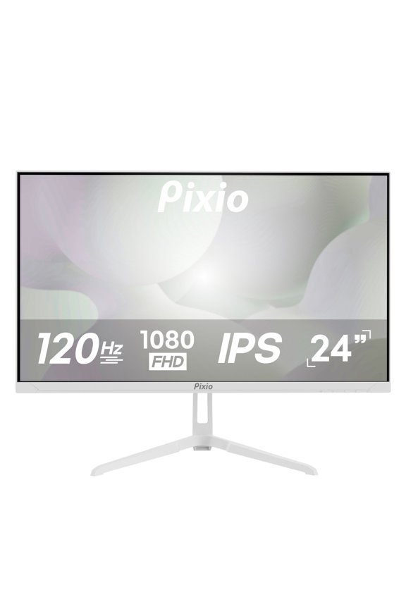 PX246 Wave White 24 inch 120Hz Refresh Rate FHD 1080p Resolution IPS Panel 4ms GTG Response Time Gaming Monitor with Adaptive Sync