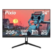 Pixio PX248 Wave 24 Fast IPS FHD 1920 x 1080 200Hz Refresh Rate 1ms GTG Response Time Adaptive Sync Gaming Monitor