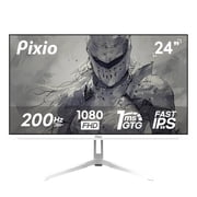 Pixio PX248 Wave White 24 Fast IPS FHD 1920 x 1080 200Hz Refresh Rate 1ms GTG Response Time Adaptive Sync White Gaming Monitor