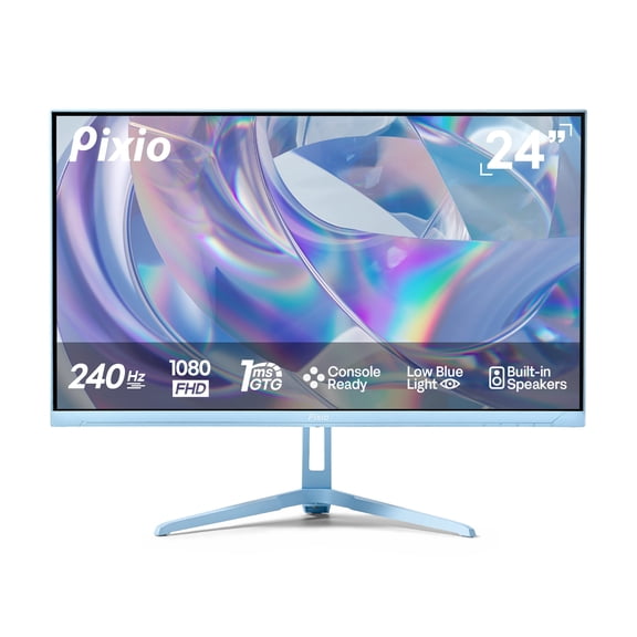 Pixio PX249 Wave Blue 24 inch 240Hz Refresh Rate FHD 1080p Resolution Fast IPS Panel 1ms GTG Response Time Built-in Speakers Gaming Monitor with Adaptive Sync
