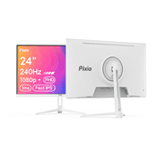 Pixio PX249 Wave White 24 inch 240Hz Refresh Rate FHD 1080p Resolution Fast IPS Panel 1ms GTG Response Time Built-in Speakers Gaming Monitor with Adaptive Sync