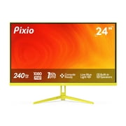 Pixio PX249 Wave Yellow 24 inch 240Hz Refresh Rate FHD 1080p Resolution Fast IPS Panel 1ms GTG Response Time Built-in Speakers Gaming Monitor with Adaptive Sync