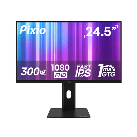 Pixio PX257 Hayabusa 24.5 inch (24 inch / 25 inch Equivalent) 300Hz Refresh Rate FHD 1080p Resolution Fast IPS Panel 1ms GTG Response Time Gaming Monitor
