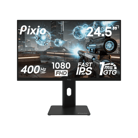 Pixio PX258 Hayabusa 24.5 inch (24 inch / 25 inch Equivalent) 400Hz Refresh Rate FHD 1080p Resolution Fast IPS Panel 1ms GTG Response Time Gaming Monitor