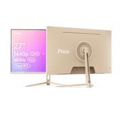 Pixio PX278 Wave Beige 27 inch 180Hz Refresh Rate QHD 1440p Resolution Fast IPS Panel 1ms GTG Response Time Beige Gaming Monitor with Adaptive Sync
