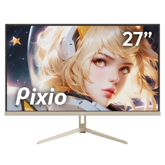 Pixio PX278 Wave Beige 27 inch 180Hz Refresh Rate QHD 1440p Resolution Fast IPS Panel 1ms GTG Response Time Beige Gaming Monitor with Adaptive Sync