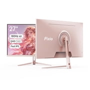 Pixio PX278 Wave Rose Gold 27 inch 180Hz Refresh Rate QHD 1440p Resolution Fast IPS Panel 1ms GTG Response Time Gaming Monitor with Adaptive Sync