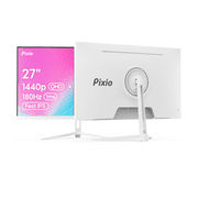 Pixio PX278 Wave White 27 inch 180Hz Refresh Rate QHD 1440p Resolution Fast IPS Panel 1ms GTG Response Time White Gaming Monitor with Adaptive Sync