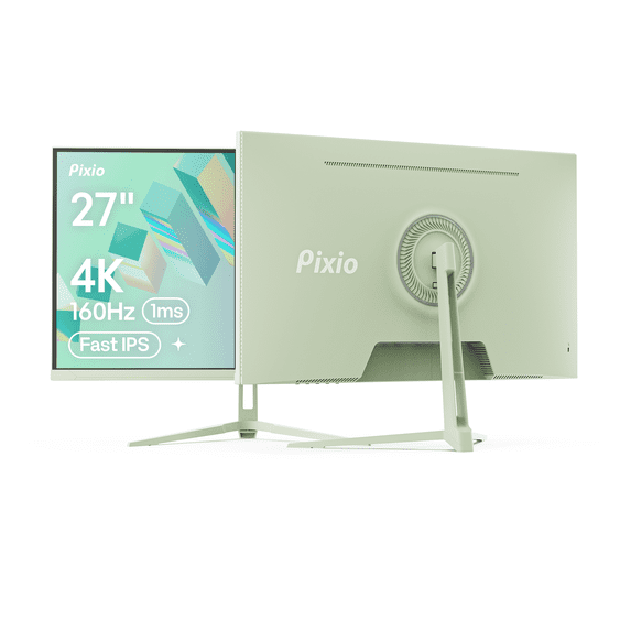 Pixio PX27U Wave Mint Green 27 inch 160Hz Refresh Rate 4K 3840x2160p Resolution Fast IPS Panel 1ms GTG Response Time Black Tilt Adjustable Gaming Monitor with Adaptive Sync