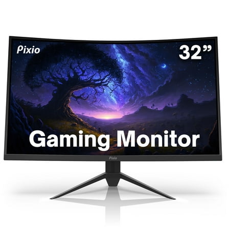 Pixio PXC325 32 inch 165Hz Refresh Rate FHD 1080p Resolution 1500R Curve VA Panel 1ms Response Time Adaptive Sync HDR Curved Gaming Monitor