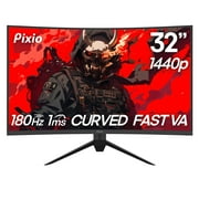 Pixio PXC328 32 inch 180Hz Refresh Rate QHD 1440p Resolution 1500R Curved Fast VA Panel 1ms GTG Response Time Adaptive Sync HDR Curved Gaming Monitor
