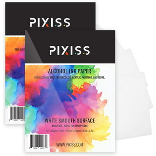 25 Sheets 5X7 Heavy Weight Alcohol Ink Paper 300gsm Water Color Synthetic  Paper 110Lb Tear Resistant for Alcohol Inks, Acrylic Paints, Practise