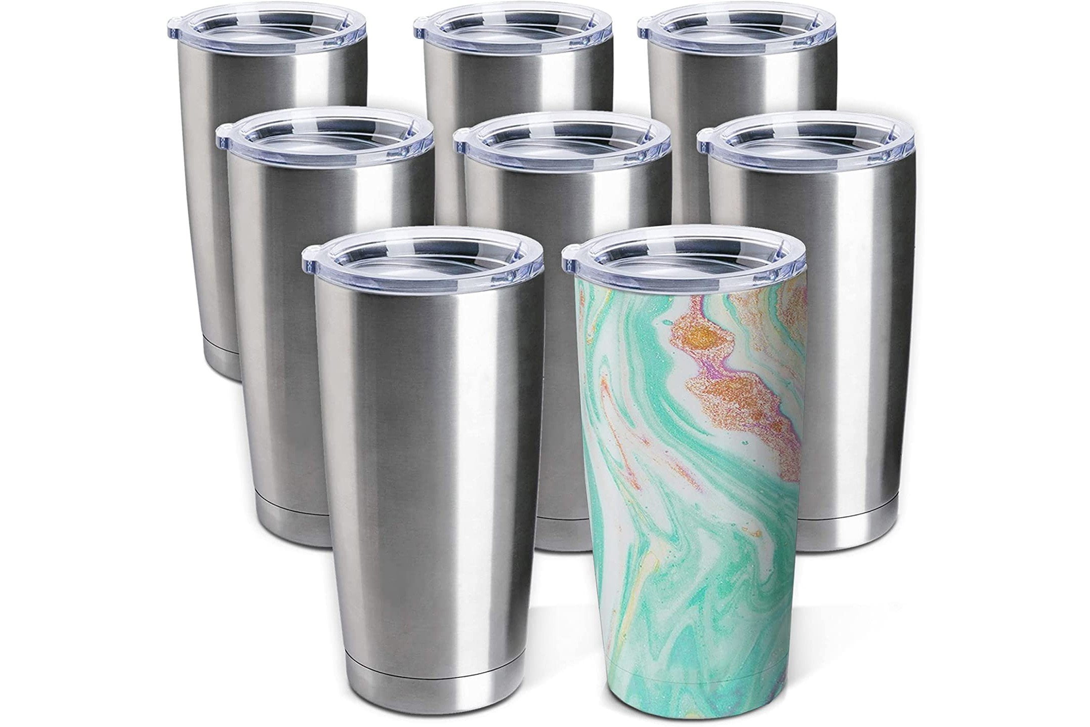 36 Packs Stainless Steel Tumbler Bulk with Lid Vacuum Double Wall, Travel  Coffee Mug Powder Coated I…See more 36 Packs Stainless Steel Tumbler Bulk