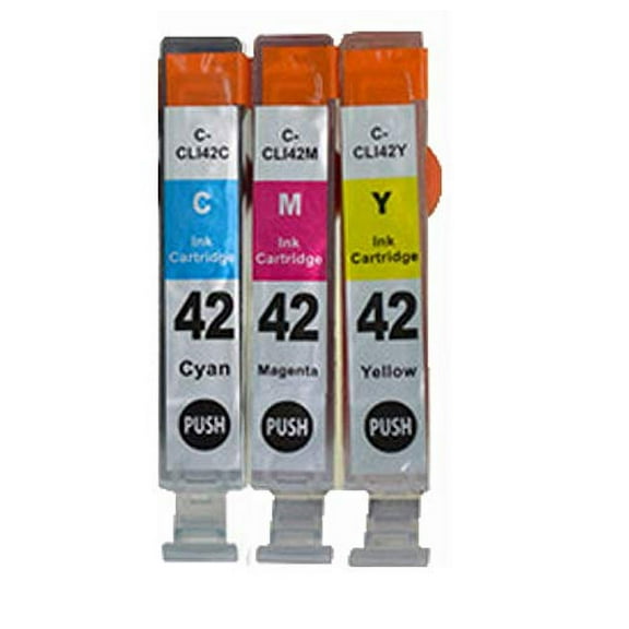 Pixma Pro 100 Ink Cartridges Compatible Ink Cartridge Replacement for CLI42 C CLI-42 M CLI 42 Y to Work with Pixma Pro 100 Pro-100s Printers (1 Magenta, 1 Cyan, 1 Yellow) 3 Pack