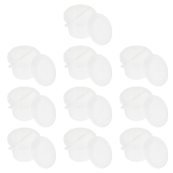 Pixnor 10PCS Household Storage Bucket Milk Tea Cup Drink Cup Storage Bucket with Lid