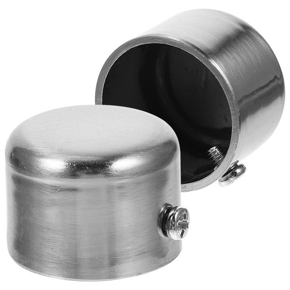 Pixnor 2Pcs Metal Curtain Rod Plug Metal Curtain End Caps Curtain Rod Finials for Home