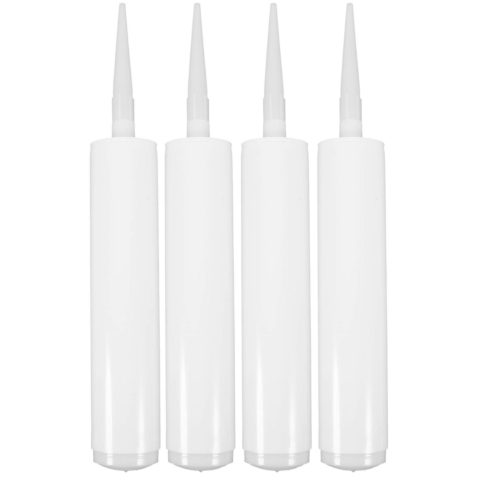 Pixnor 4 Pcs Empty Hose Filler Tool Clear Sealant Caulk Tubes Epoxy