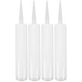 Pixnor 4 Pcs Empty Hose Filler Tool Clear Sealant Caulk Tubes Epoxy