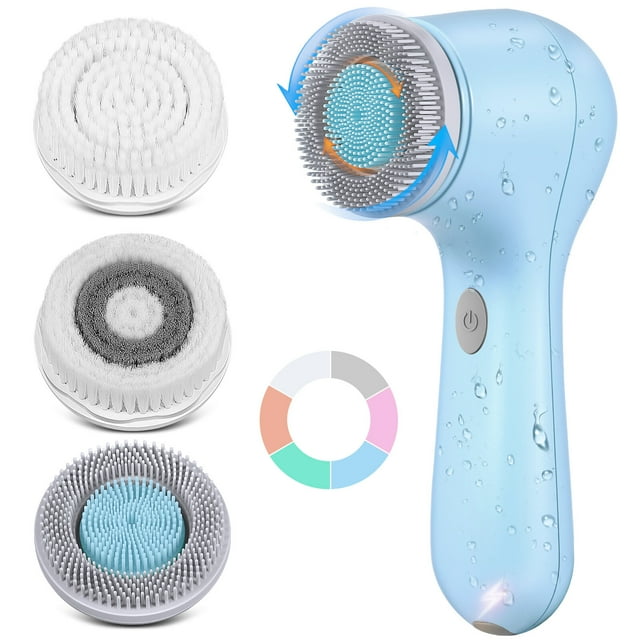 Pixnor Facial Cleansing Brush, Electric Face Scrubber Rechargeable