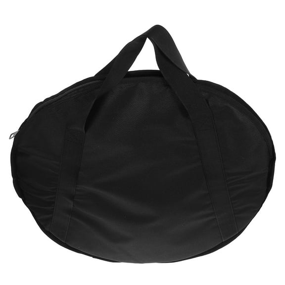 Pixnor Round Storage Bag Instrument Carrying Case Instrument Bag Storage Tote Hand Bags Toiletry Bag Drum Cymbal Cleaner Black