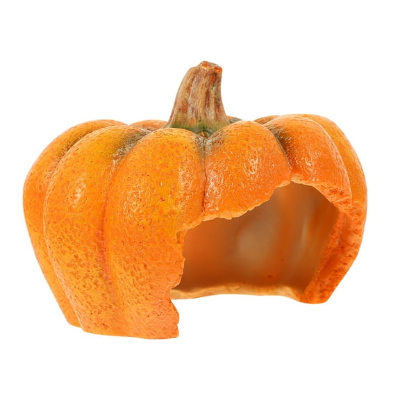 Pixnor Snake Hide Resin Lizard Hideout Pumpkin Decoration Resin Reptile Cave Terrarium Landscape Prop