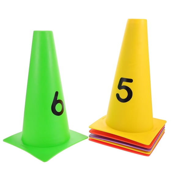 Pixnor Training Aids Outdoor Court Tape Cones for Soccer Practice Soccer Sports Cone Numbered Cones Office Toddler