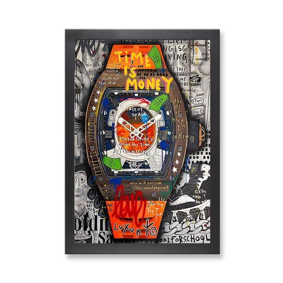 PixoBee 73010 - Framed Print 'Time is Money'  (Size 24x34")