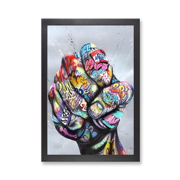 PixoBee 73255 - Framed Print 'United Against Oppression'  (Size 24x34")
