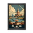 thumbnail image 1 of PixoBee 73600 - Framed Print 'Vintage Orlando Florida Landmarks'  (Size 24x34"), 1 of 1