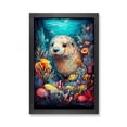 thumbnail image 1 of PixoBee 73685 - Framed Print 'Otter at Play'  (Size 24x34"), 1 of 1