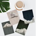 thumbnail image 1 of PixonSign 4 PCS Adhesive Canvas Posters Grunge Pastel Watercolor Storm Cloud Collage Prints Nature Wilderness Minimalism Decorative Rustic Artwork for Living Room, Bedroom, Office -8"x10", 1 of 5