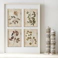 thumbnail image 1 of PixonSign Adhesive Canvas Poster Autumn Grunge Forest Flowers Leaf Frameless Wall Art Nature Wilderness Digital Art Dark Botanical Floral Elements Vintage Artwork Home Decorative - 8"x10", 1 of 5