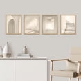 thumbnail image 1 of PixonSign Adhesive Canvas Posters Mid-Century Neutral Beige Architecture Prints Abstract Shapes Illustrations Minimalism Decorative Rustic Artwork for Living Room, Bedroom, Office - 11"x14" Natural, 1 of 5