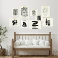 thumbnail image 1 of PixonSign Adhesive Canvas Print Wall Art Set - Black & White Matisse Drawing Poster Modern Art - Variety Geometric Collage Gallery Set of 9 Abstract Illustrations Wall Décor for Home - Unframed, 1 of 5