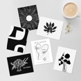 thumbnail image 1 of PixonSign Adhesive Canvas Print Wall Art Set - Black & White Picasso Flower & Humanities Patten - Set of 6 Abstract Geometric Minimalism Poster Cultural Art Wall Décor - 11"x14"x6, 1 of 5