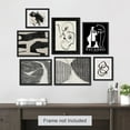 thumbnail image 1 of PixonSign Adhesive Canvas Print Wall Art Set - Black & White Picasso Style Landscape Posters - Geometric Print Gallery Set of 7 Abstract Faces Illustrations Digital Art Wall Décor for Home - Unframed, 1 of 5