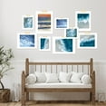 thumbnail image 1 of PixonSign Adhesive Canvas Print Wall Art Set - Blue Seawave and Seafoam Seaside Poster Arts - Ocean Bay Print Gallery Set of 9 Modern Beach Aerial Illustrations Wall Décor for Home - Unframed, 1 of 5