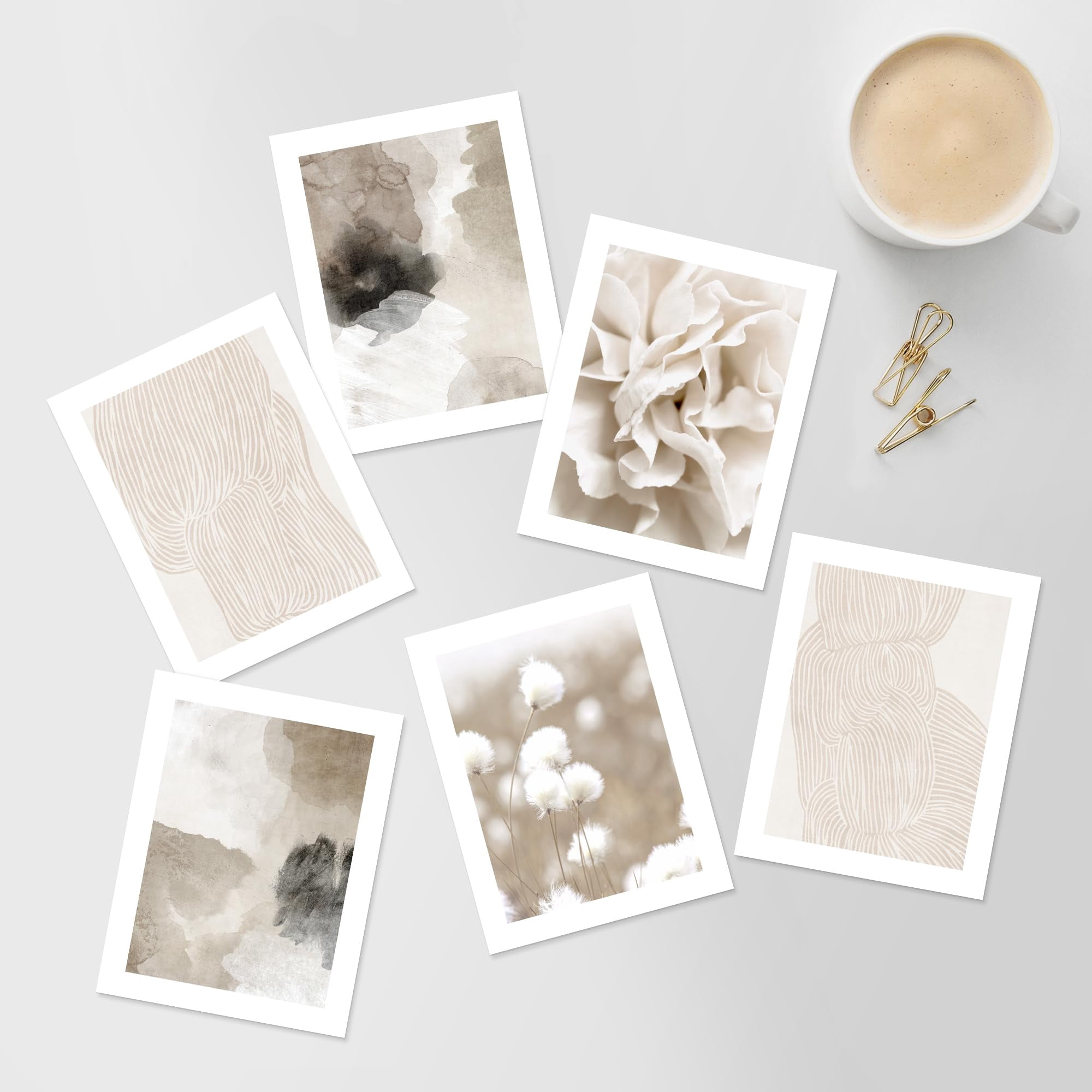 PixonSign Adhesive Canvas Print Wall Art Set - Brown and Black ...