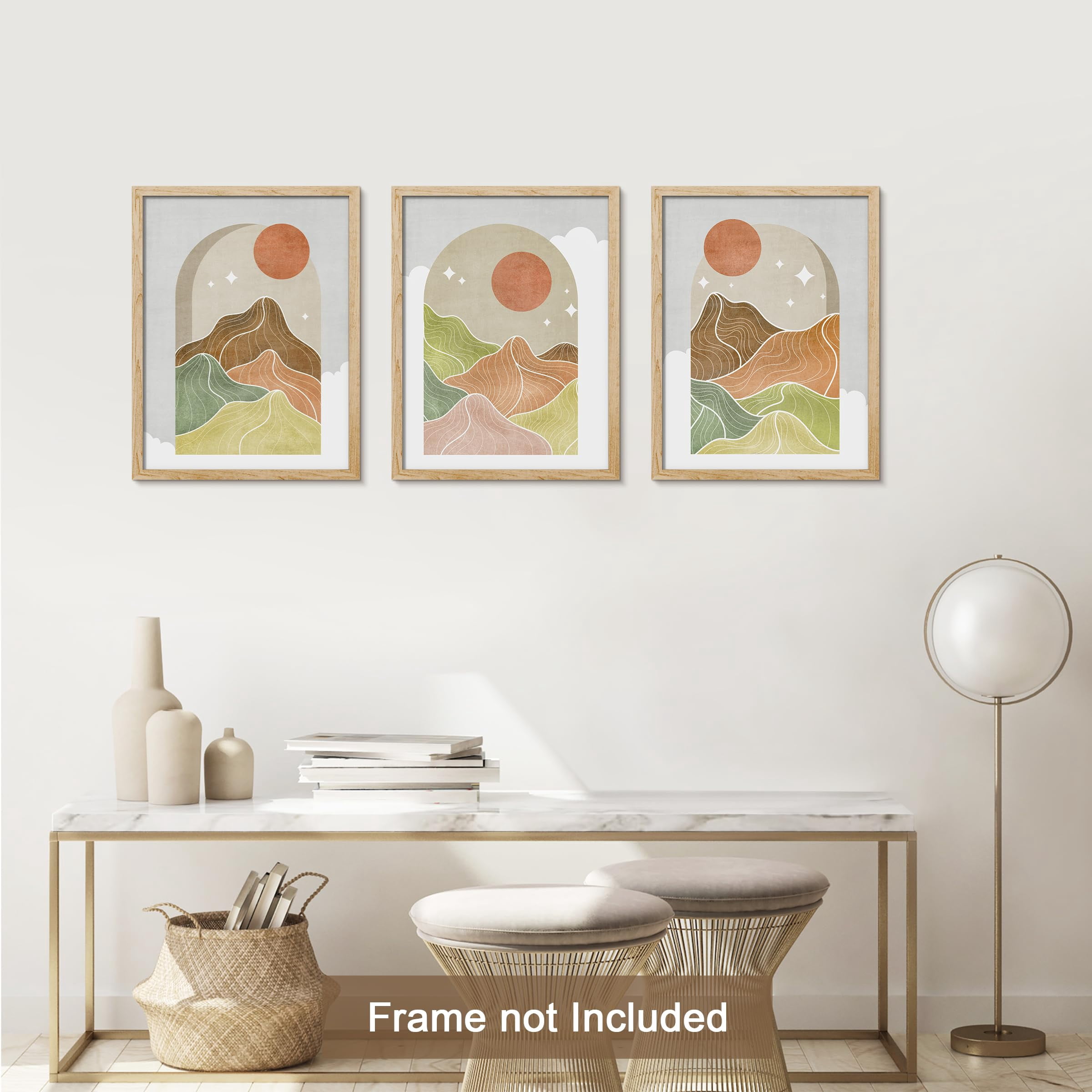 PixonSign Adhesive Canvas Print Wall Art Set - Colorful Stylized ...